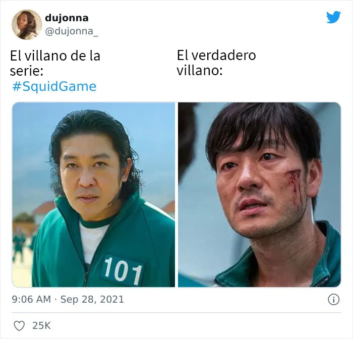 La gente no se cansa de la serie de Netflix “El juego del calamar” y aquí tienes 25 memes y bromas que lo demuestran