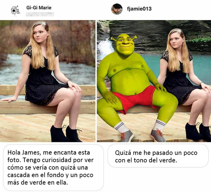 Vuelve el troll del Photoshop que se toma las peticiones muy literalmente, y el resultado es divertidísimo (16 fotos)
