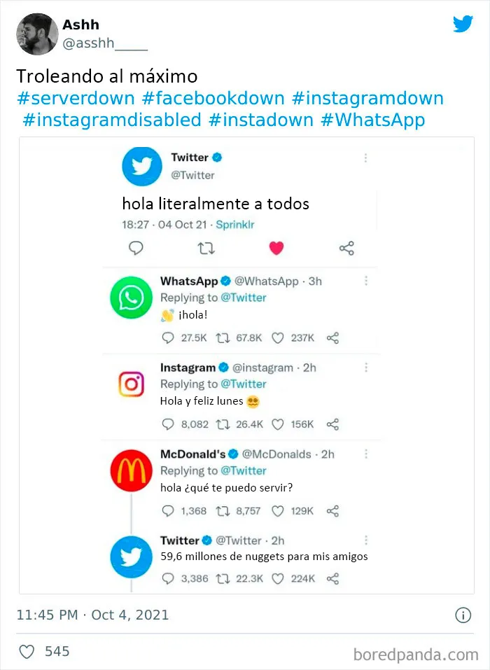 20 Respuestas muy divertidas de Internet ante el apagón de Facebook