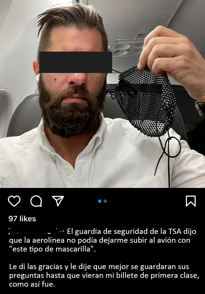 La cara de un prepotente