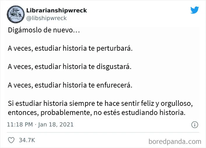 La historia no es algo bonito