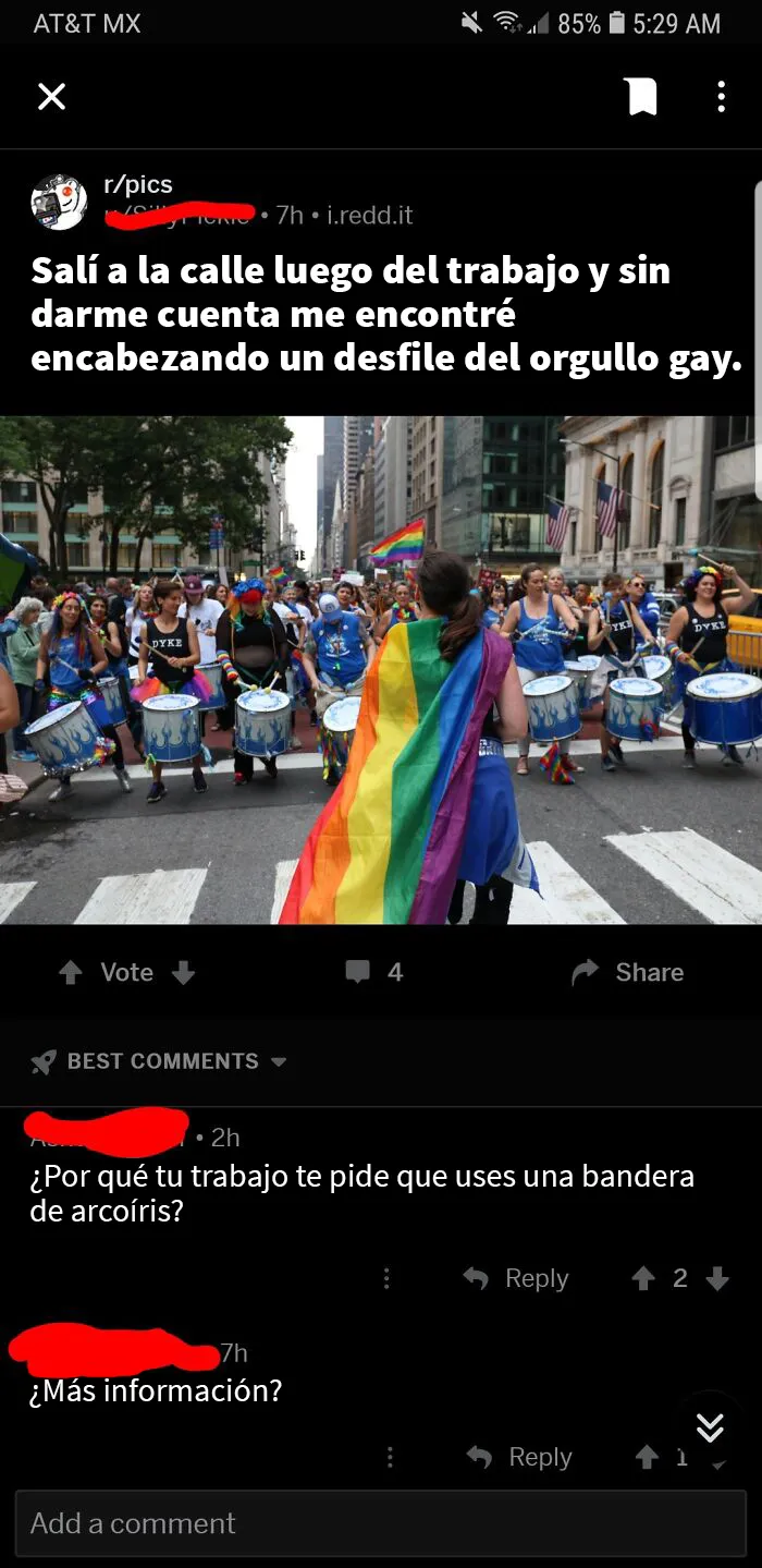 Solo voy a (accidentalmente)  encabezar este desfile del cual no sabía nada al respecto