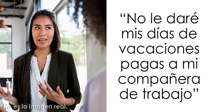 Esta mujer sin hijos se negó a darle 6 de sus días de vacaciones a una compañera de trabajo con 3 hijos, generando un conflicto en la oficina