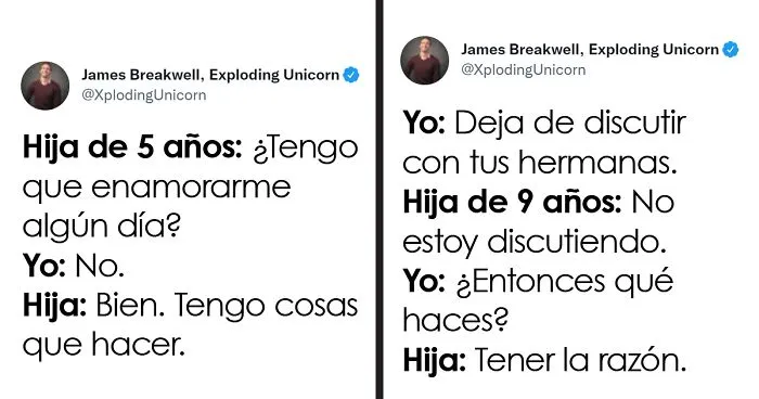 Este famoso padre sigue tuiteando divertidas conversaciones con sus hijas, y aquí están 20 de las mejores (nuevos tuits)