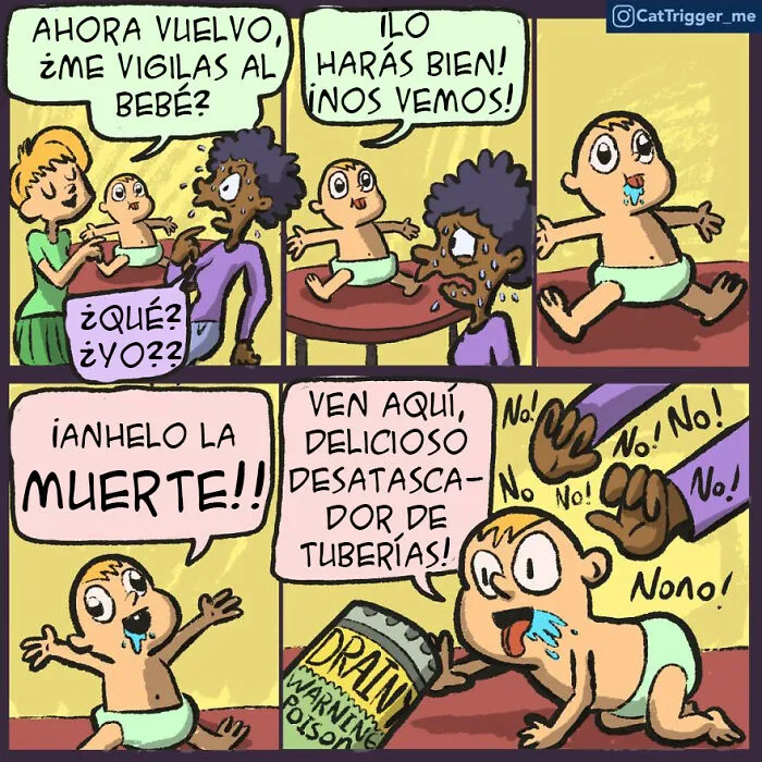 10 Cómics tan divertidos como retorcidos, creados por "Cat Trigger"