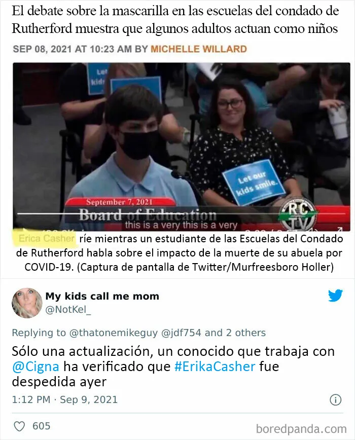 La mujer que se reía fue despedida