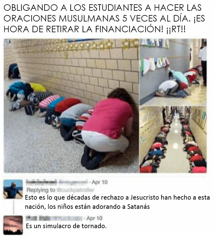 Es un simulacro de tornado