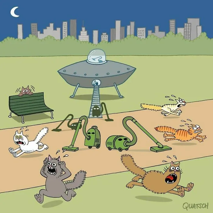 Este dibujante ilustra situaciones absurdas y divertidas que te harán reír (11 imágenes)