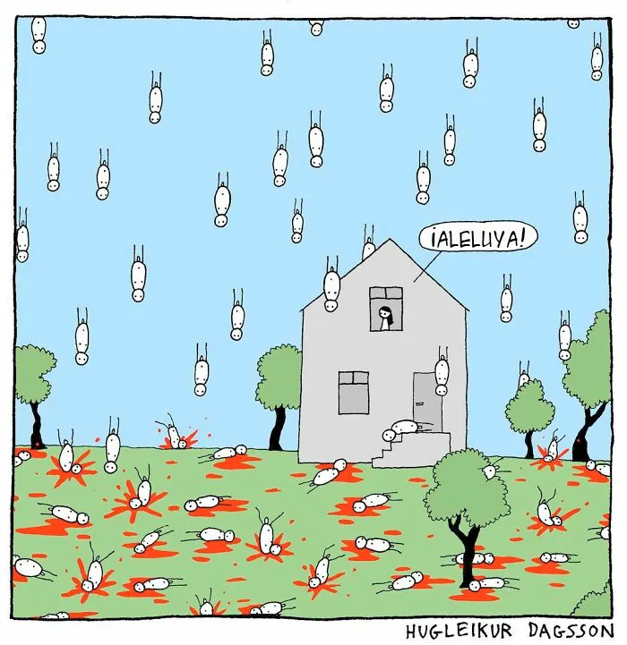 Este dibujante islandés muestra su sombrío sentido del humor en estos 10 cómics (nuevas imágenes)