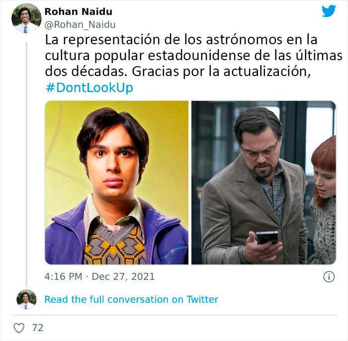 20 Divertidas reacciones a la nueva película de Netflix "No Mires Arriba"