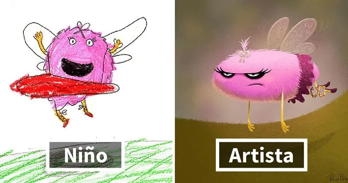 He creado una cuenta en la que artistas profesionales recrean dibujos infantiles de monstruos cada semana (25 nuevas fotos)