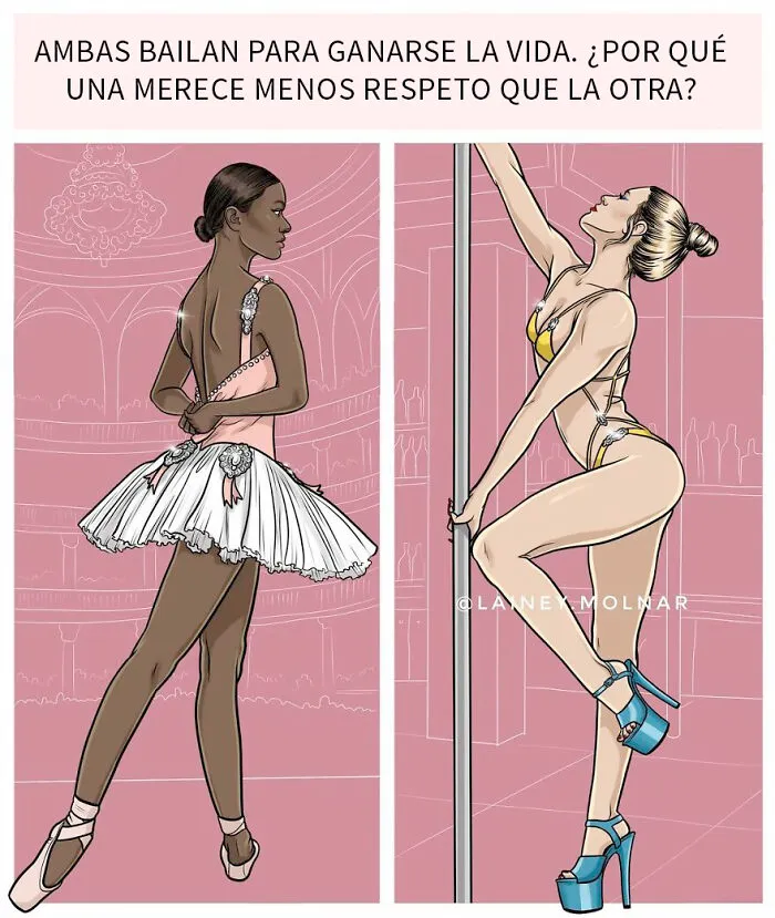 10 Cómics llenos de observaciones sobre la sociedad, dibujados por esta mujer moderna e independiente