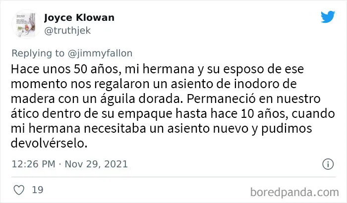 20 Personas comparten los peores regalos que han recibido, como parte del desafío de Jimmy Fallon