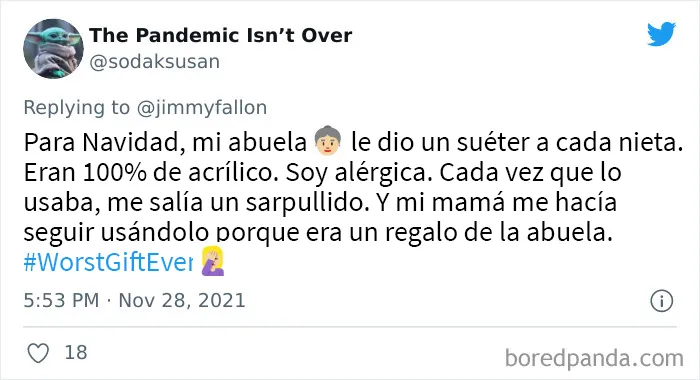20 Personas comparten los peores regalos que han recibido, como parte del desafío de Jimmy Fallon