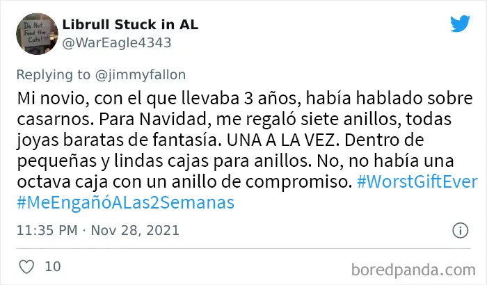 20 Personas comparten los peores regalos que han recibido, como parte del desafío de Jimmy Fallon