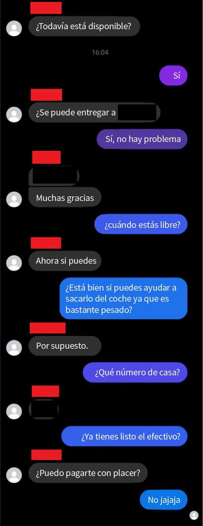 Estoy tratando de vender un escritorio en Facebook Marketplace