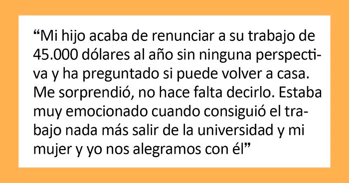 Este padre da ejemplo apoyando a su hijo tras dejar su trabajo de 45.000$ y pedir quedarse con él