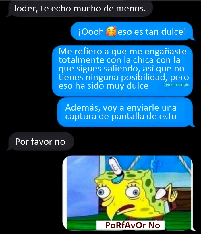 No pude evitar reírme