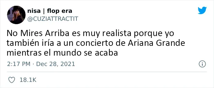 20 Divertidas reacciones a la nueva película de Netflix "No Mires Arriba"