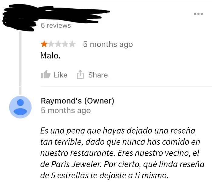 15 Divertidas respuestas que estos comercios dieron a las falsas reseñas negativas que recibieron