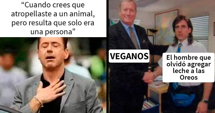 20 Memes muy divertidos publicados en la cuenta de Instagram "Sarcasmo vegano"