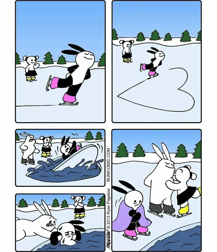 25 Cómics que son divertidos, tristes y retorcidos, todo a la vez, creados por Buni (nuevas imágenes)