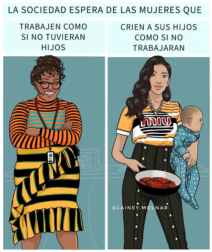 10 Nuevos cómics que ilustran la presión a la que se enfrenta la artista y otras mujeres por parte de la sociedad