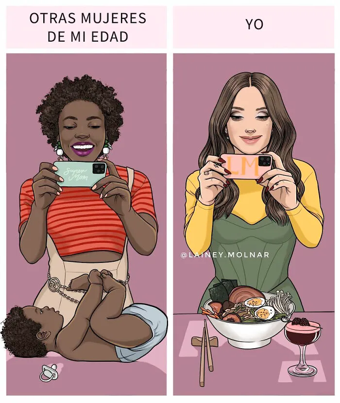 10 Nuevos cómics que ilustran la presión a la que se enfrenta la artista y otras mujeres por parte de la sociedad