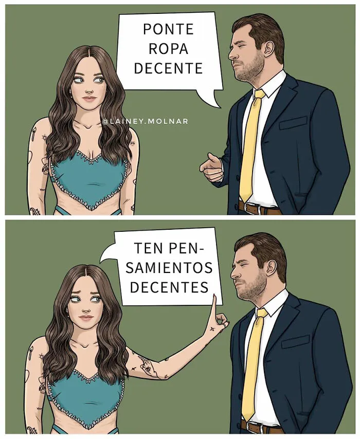 10 Nuevos cómics que ilustran la presión a la que se enfrenta la artista y otras mujeres por parte de la sociedad