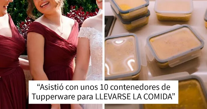 “¿Quién rayos hace algo así?”: Esta novia quedó anonadada al descubrir que una invitada se había llevado 10 recipientes con comida de la boda