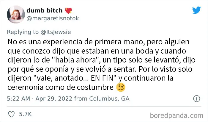 20 Personas que presenciaron objeciones en una boda cuentan lo que pasó