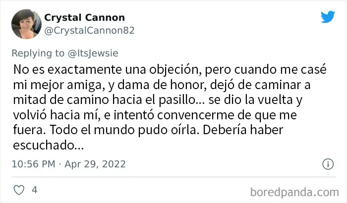 20 Personas que presenciaron objeciones en una boda cuentan lo que pasó