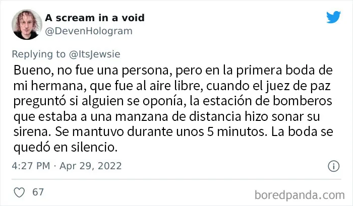 20 Personas que presenciaron objeciones en una boda cuentan lo que pasó