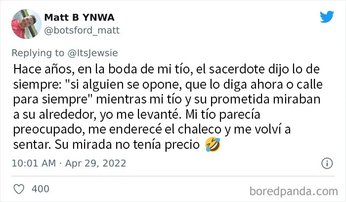 20 Personas que presenciaron objeciones en una boda cuentan lo que pasó