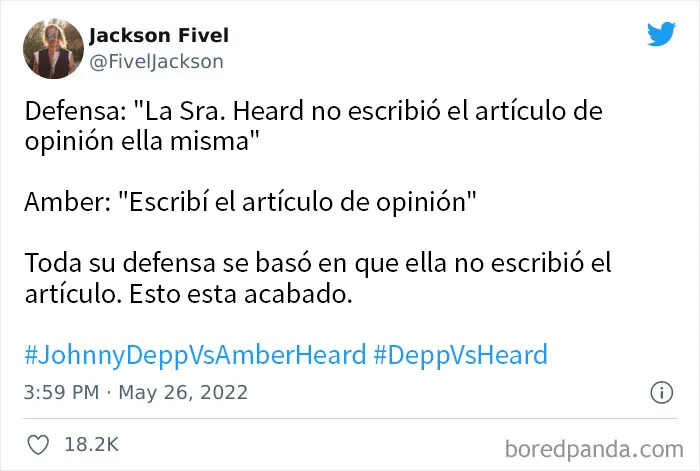 20 Tuits del público respondiendo a los testimonios finales del caso de Johnny Depp y Amber Heard