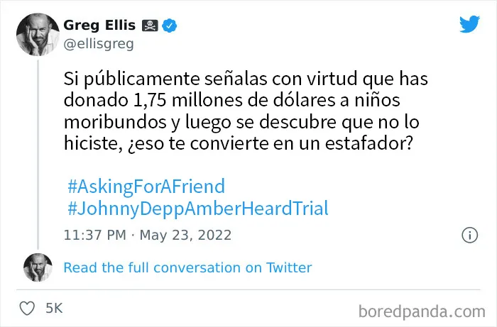 20 Tuits del público respondiendo a los testimonios finales del caso de Johnny Depp y Amber Heard