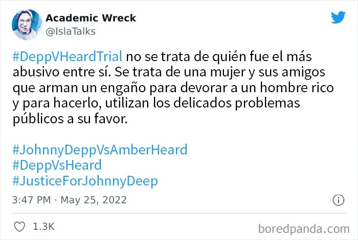20 Tuits del público respondiendo a los testimonios finales del caso de Johnny Depp y Amber Heard