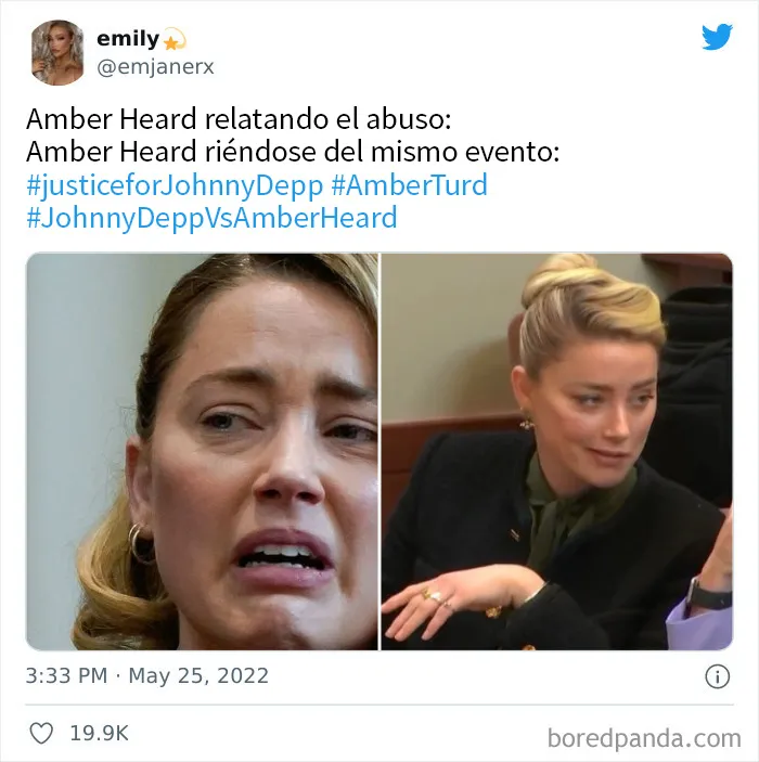 20 Tuits del público respondiendo a los testimonios finales del caso de Johnny Depp y Amber Heard