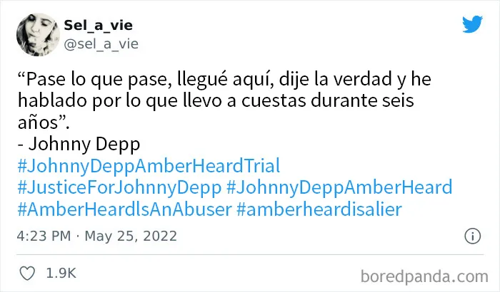 20 Tuits del público respondiendo a los testimonios finales del caso de Johnny Depp y Amber Heard