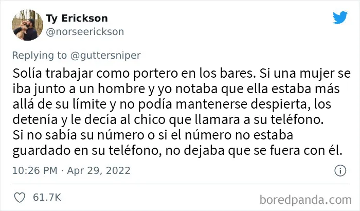“Hombres, HAGAN ESTO”: Este camarero alertó a una mujer sobre un hombre sospechoso e inspiró a que otros compartieran historias similares