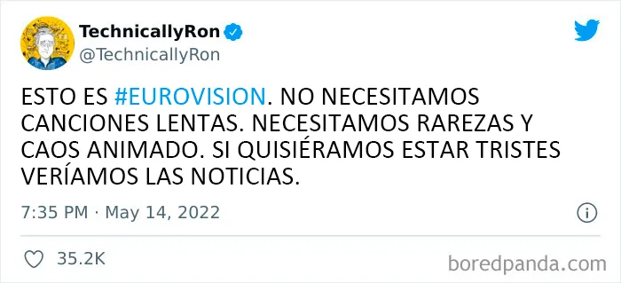 20 De las mejores reacciones y memes sobre Eurovisión 2022