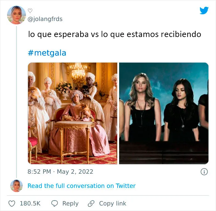 20 Divertidas reacciones a la Gala Met 2022 compartidas en Twitter