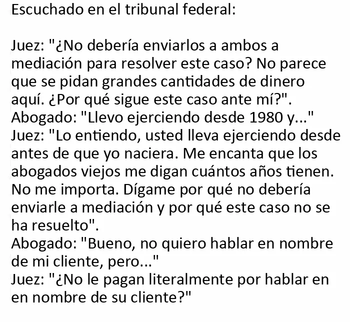 20 Conversaciones muy divertidas escuchadas en los juzgados