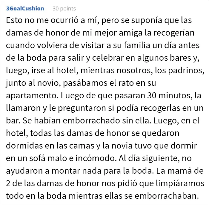 Para las novias que han tenido damas de honor terribles: ¿qué fue lo que ocurrió?