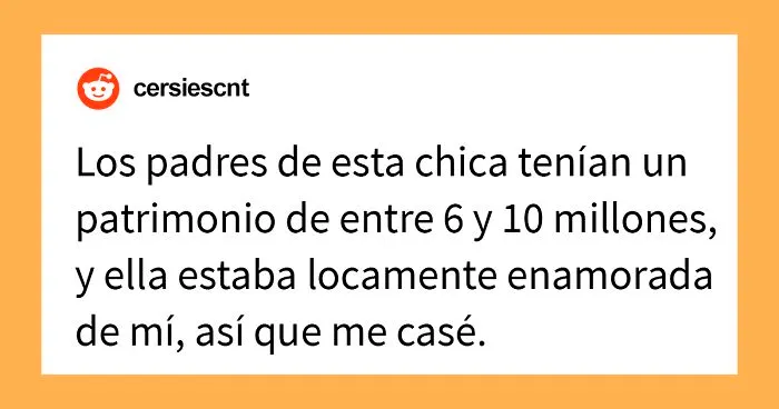 20 Personas revelan cómo fue su vida después de casarse por dinero