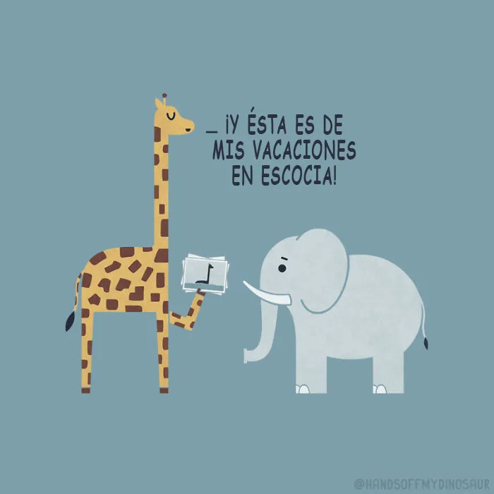 Disfruto colocando a animales en situaciones divertidas o escenarios cotidianos con los que todos nos podemos identificar (20 ilustraciones)