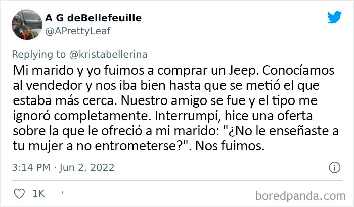 20 Mujeres cuentan cuando fueron ignoradas porque había un hombre cerca
