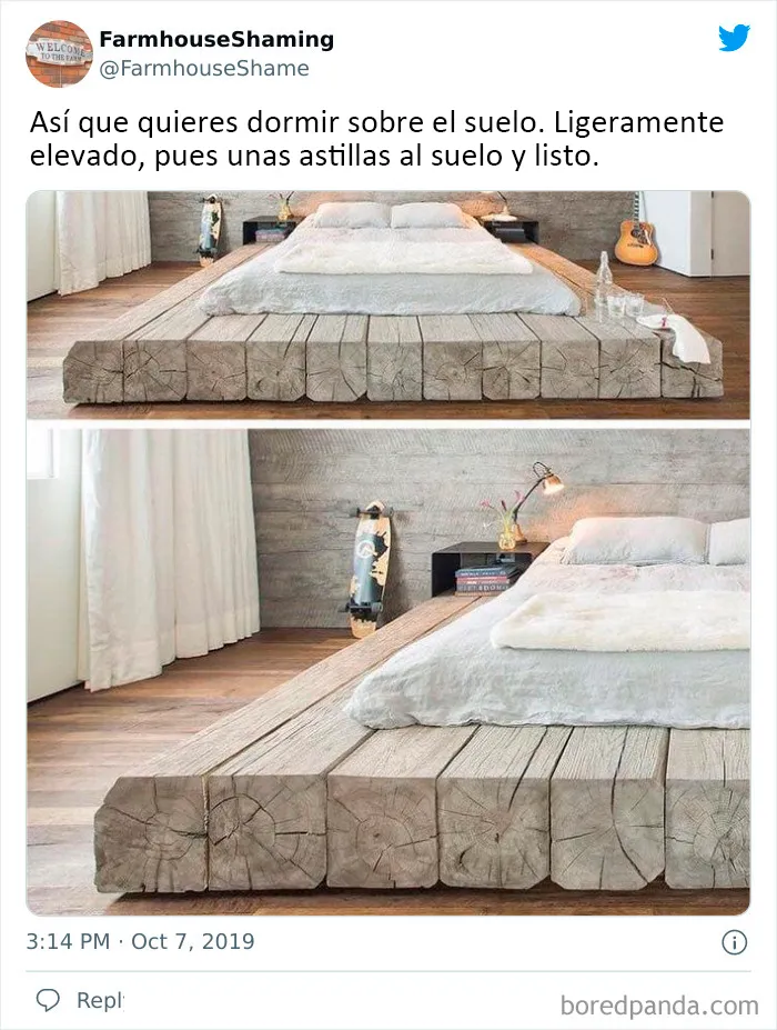 20 Divertidas fotos de esta cuenta de twitter burlándose de hogares que intentan aparentar ser elegantes casas de campo
