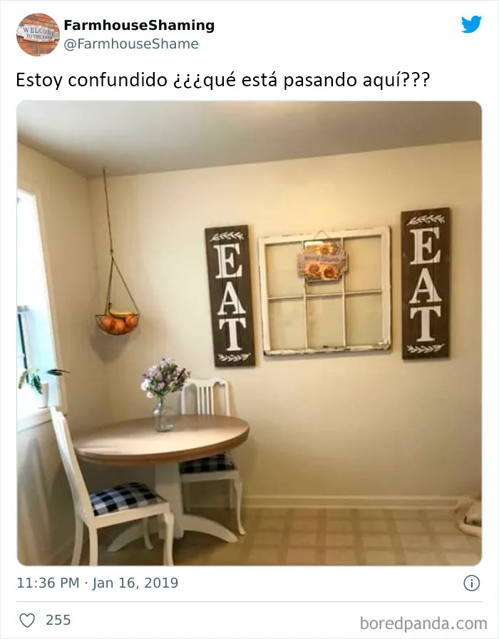 20 Divertidas fotos de esta cuenta de twitter burlándose de hogares que intentan aparentar ser elegantes casas de campo