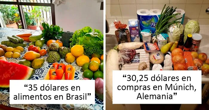 30 Personas de EEUU y otros países muestran cuánto cuesta hacer la compra donde viven